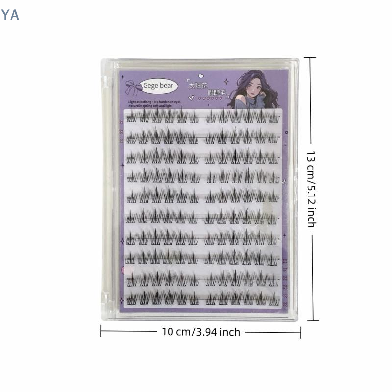 Eyelash Extension With Glue - 【SA】【SA】接着剤不要つけまつげ ソーラーデザイン ナチュラルロング 厚め 再利用可能 セグメント式まつげ
