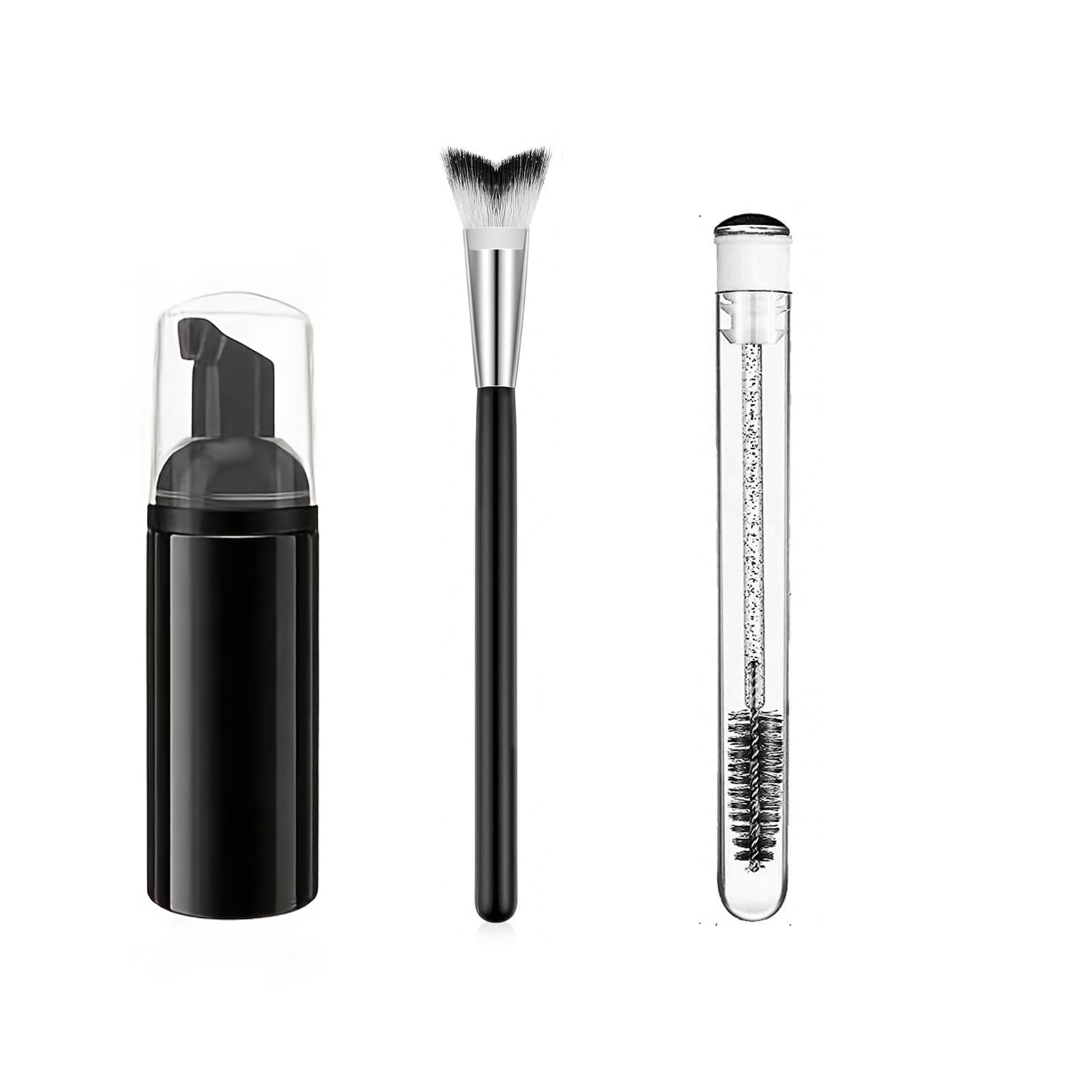 Eyelash Extension Guide - プロ用まつげエクステ洗浄キット（シャンプー、石鹸、まつげブラシ、フォームボトル、マスカラワンド、ジェルパッド入り）サロン用品