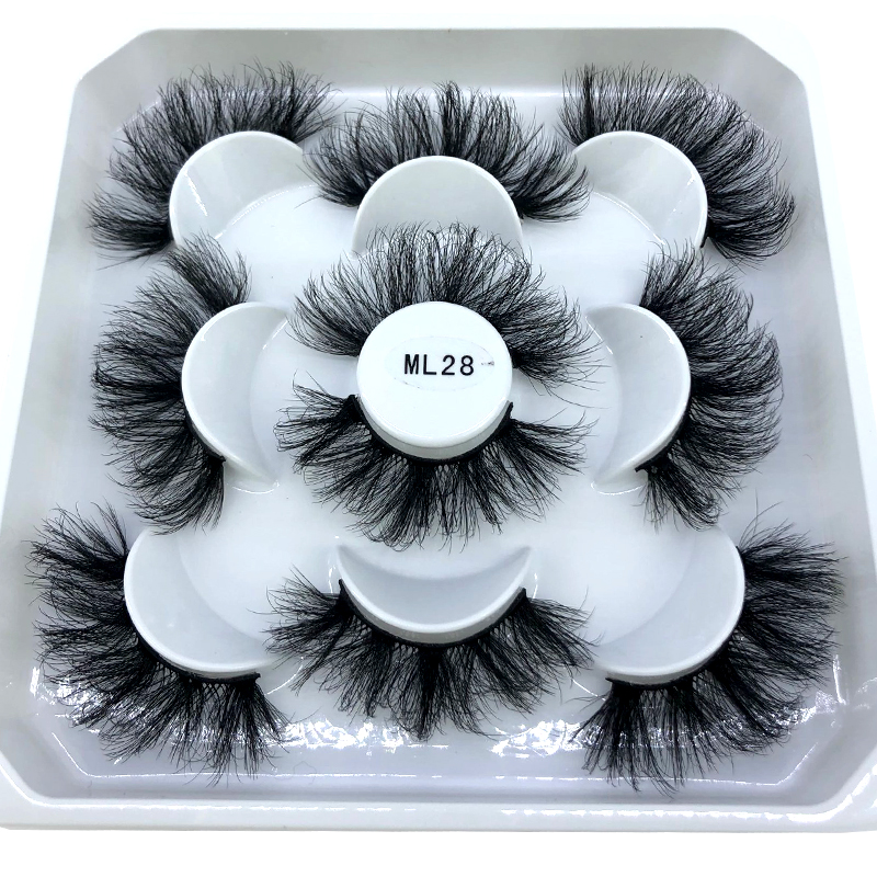 Eyelash Extension Full Set - 新商品 5ペア 8-25mm ナチュラル3Dつけまつげ フェイクラッシュ メイクアップキット