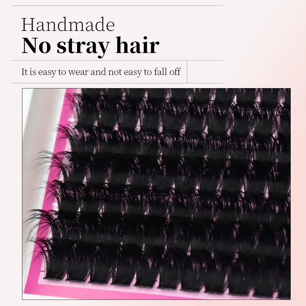 HBZGTLAD スパイク 14列 DIY クラスターフェイ - Eyelash Extension Full Set のレビューと価格