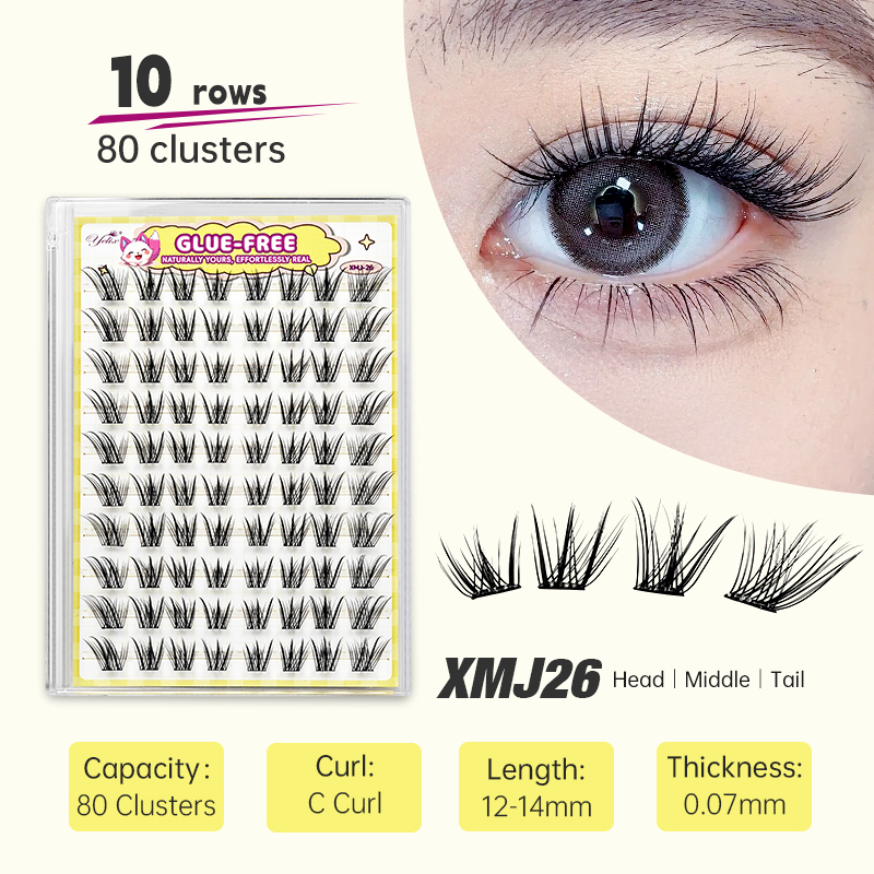 Yelix フォックススタイル サイドフライングアイラッシュ - Eyelash Extension With Glue のレビューと価格