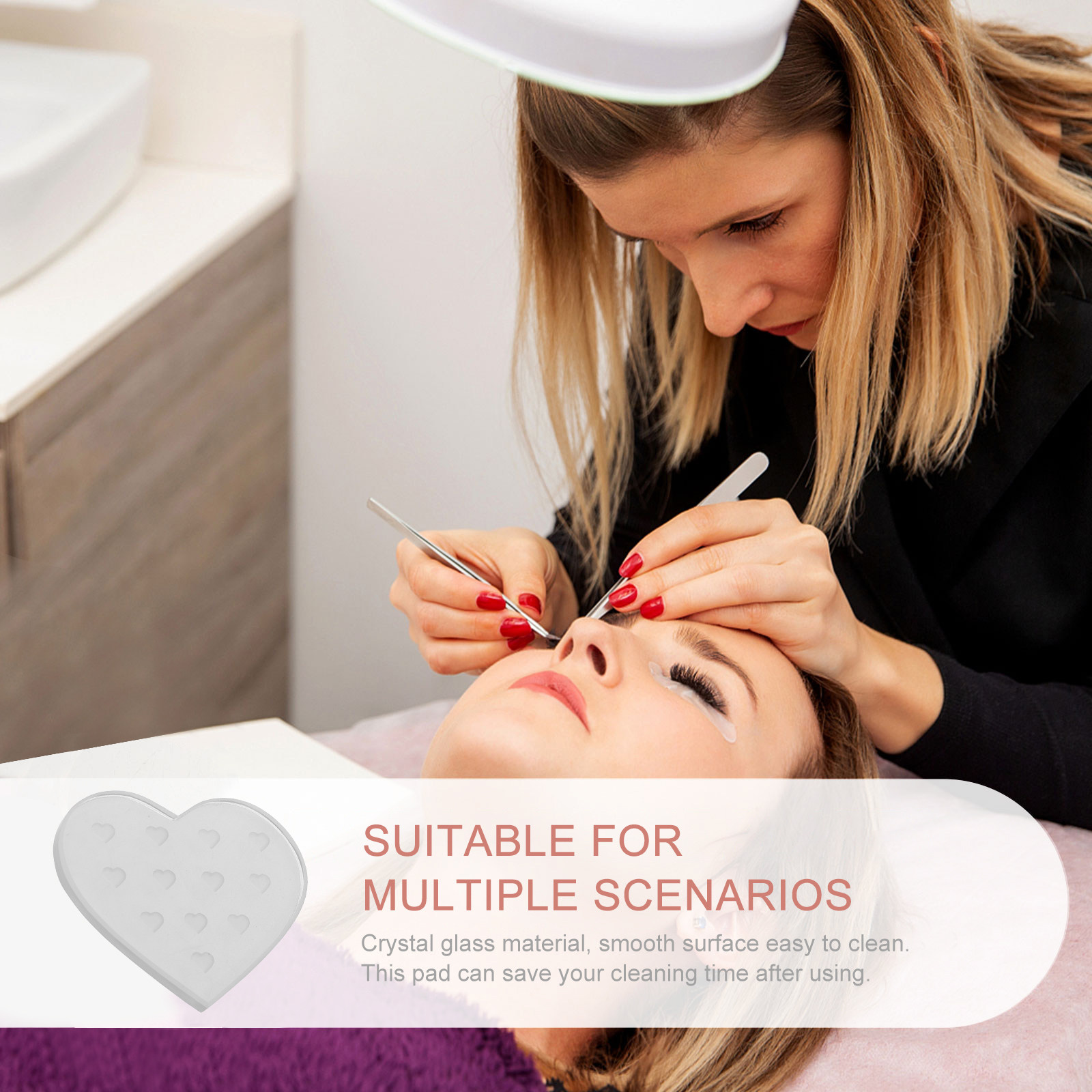 まつげ移植用ハート型パッド、まつげエクステンションプレート、 - Eyelash Extension Is Safe のレビューと価格