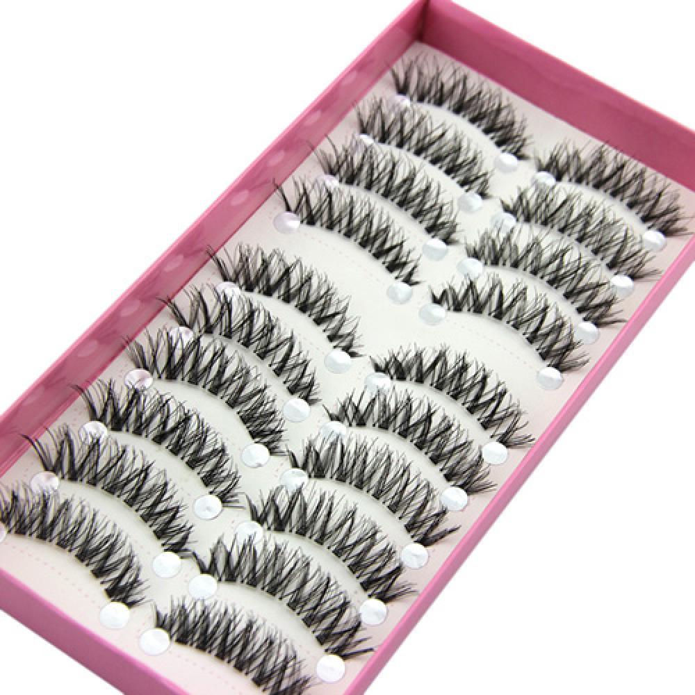 長くて厚いつけまつげ,10ペア,ナチュラルブラック,クロス, - Eyelash Extension Full Set のレビューと価格