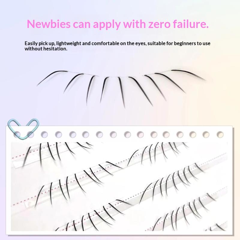 1セットコミック下まつげエクステクラスターナチュラルセルフ接 - Eyelash Extension With Glue のレビューと価格