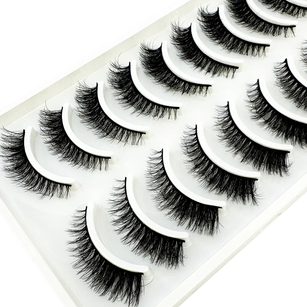 10 ペアまつげ 3D ミンクナチュラルつけまつげ偽まつげふ - Eyelash Extension Full Set のレビューと価格