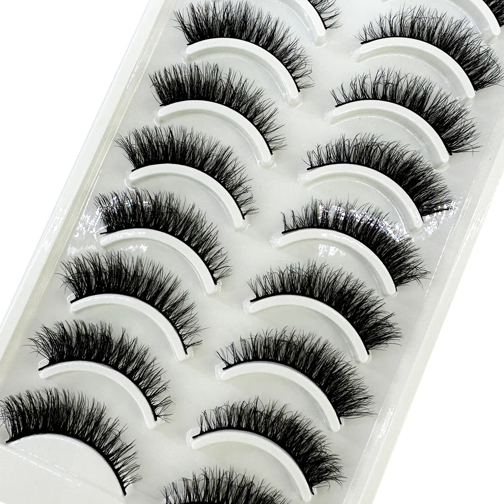 10 ペアまつげ 3D ミンクナチュラルつけまつげ偽まつげふ - Eyelash Extension Full Set のレビューと価格
