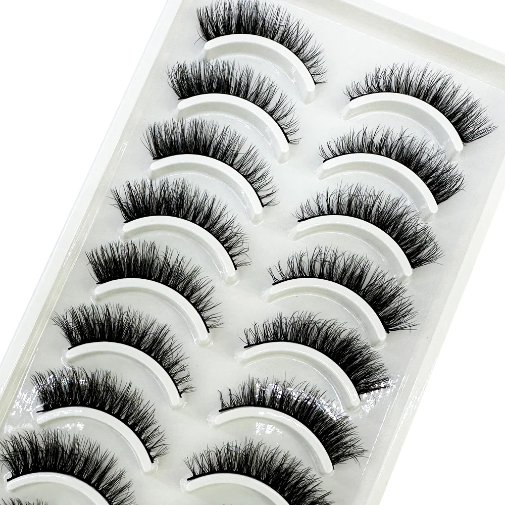 10 ペアまつげ 3D ミンクナチュラルつけまつげ偽まつげふ - Eyelash Extension Full Set のレビューと価格
