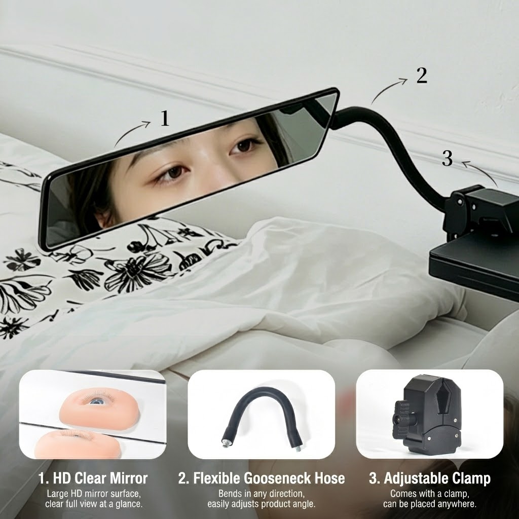 新しいまつげエクステンションミラー、調整可能なまつげ検査ミラ - Eyelash Extension Guide のレビューと価格