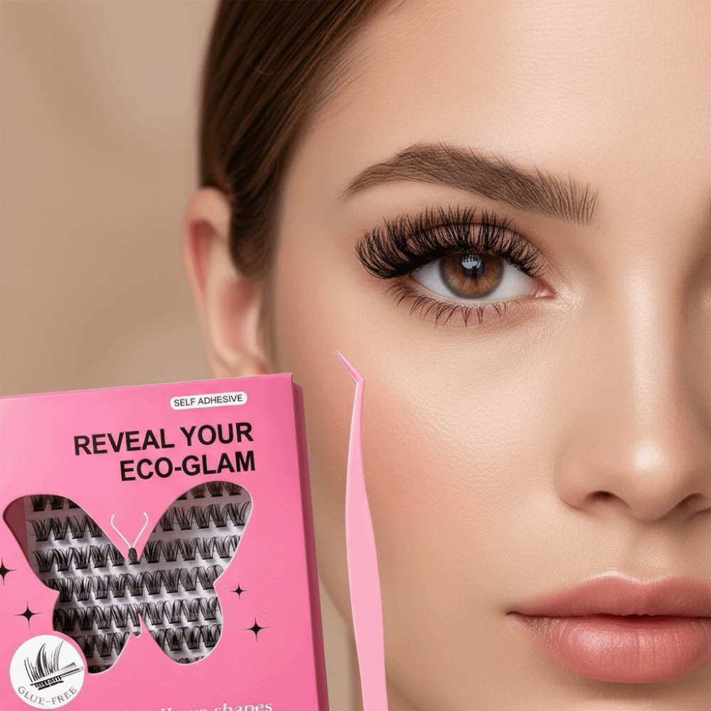 自然な見た目DIYまつげエクステキット ふわふわ 接着剤不要 - Eyelash Extension Full Set のレビューと価格