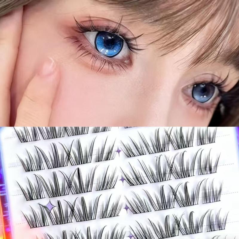 DIY天然フェザーカールラッシュグルーフリーセグメント式個別 - Eyelash Extension With Glue のレビューと価格
