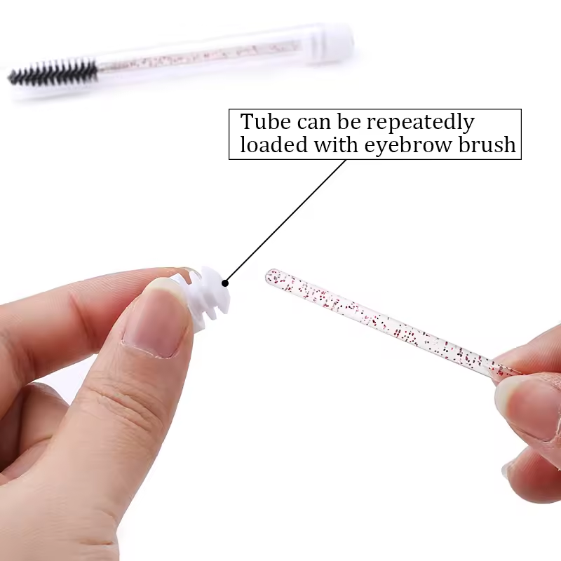 まつげブラシチューブと眉毛ブラシ付き再利用可能なマスカラワン - Eyelash Extension Guide のレビューと価格