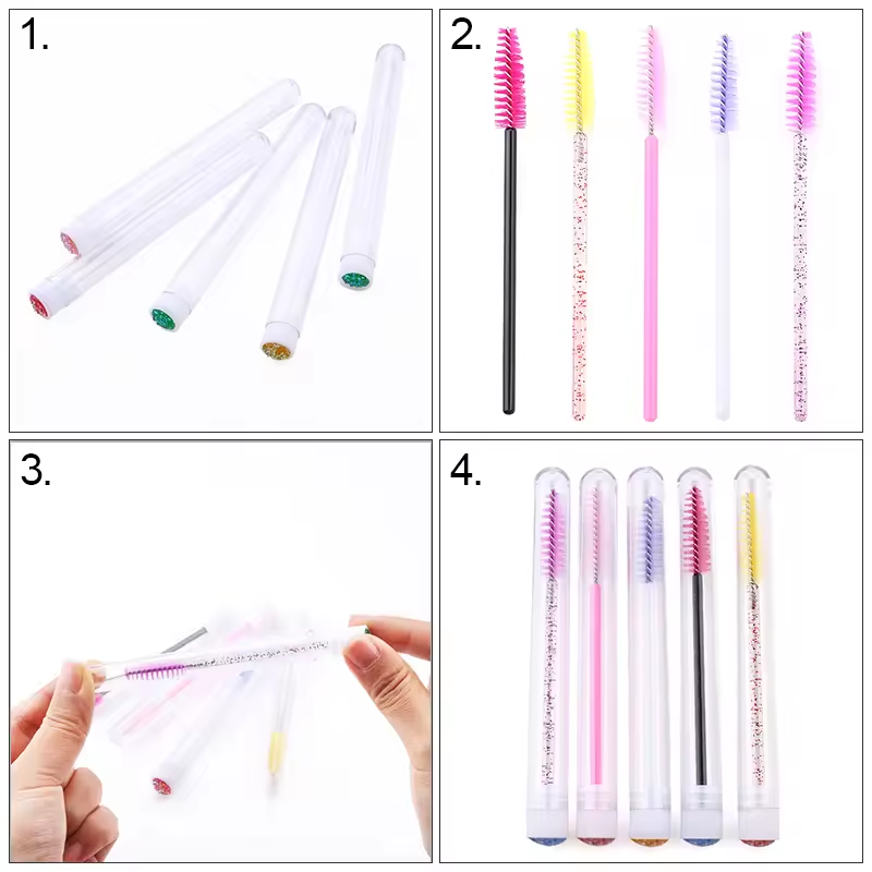 まつげブラシチューブと眉毛ブラシ付き再利用可能なマスカラワン - Eyelash Extension Guide のレビューと価格