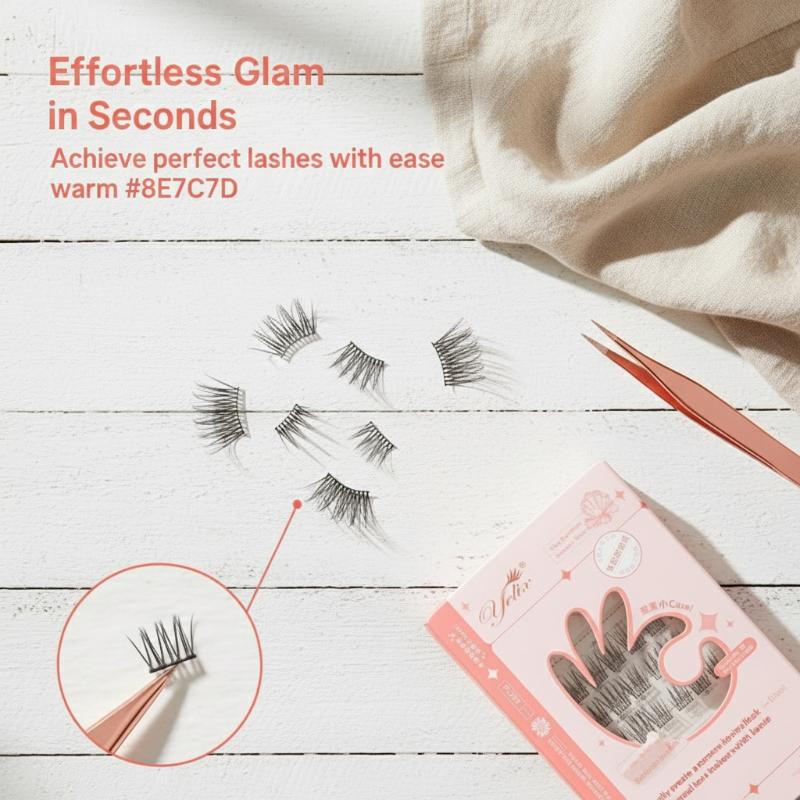 7列の自己粘着式まつげ接着剤不要のつけまつげエクステ再利用可 - Eyelash Extension With Glue のレビューと価格