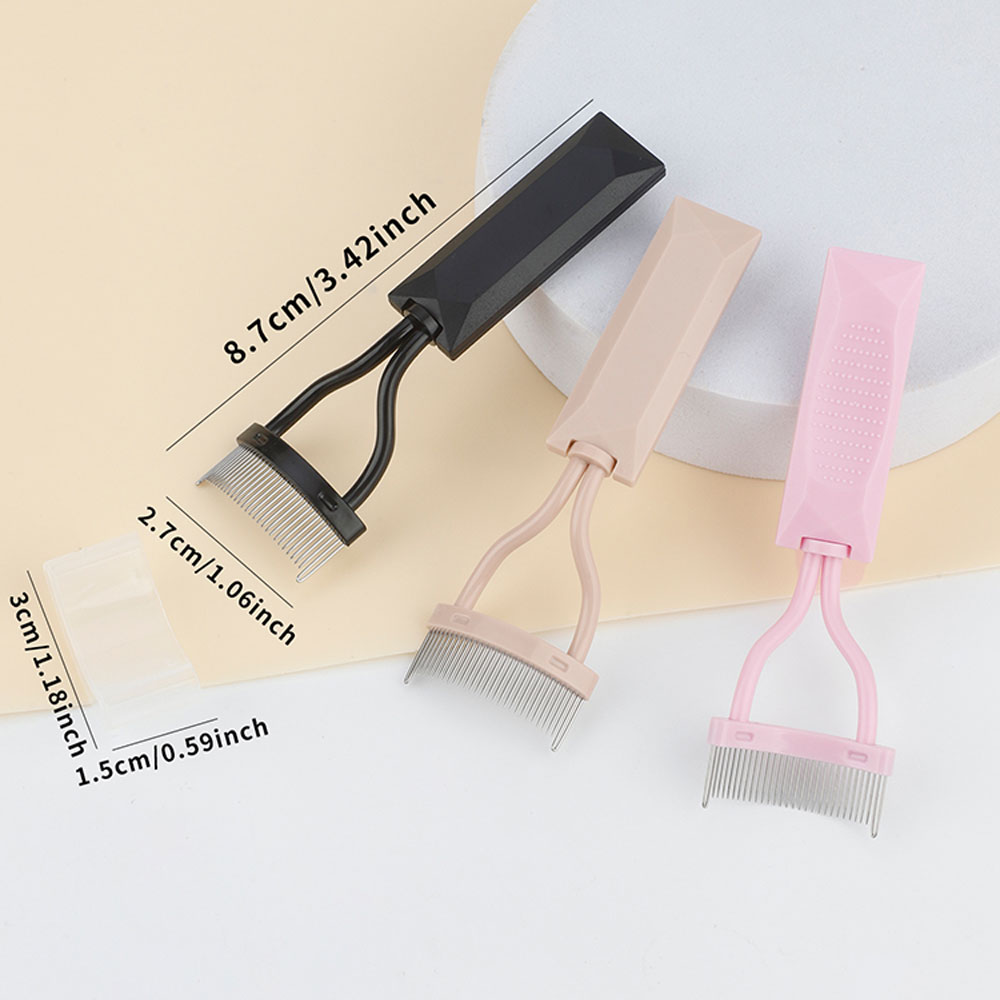 1 個の湾曲した超微細鋼歯眉毛コーム、まつげコーム、タイトコ - Eyelash Extension Guide のレビューと価格