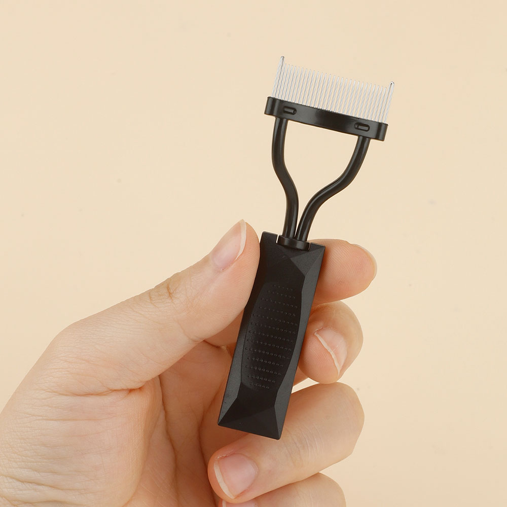 1 個の湾曲した超微細鋼歯眉毛コーム、まつげコーム、タイトコ - Eyelash Extension Guide のレビューと価格