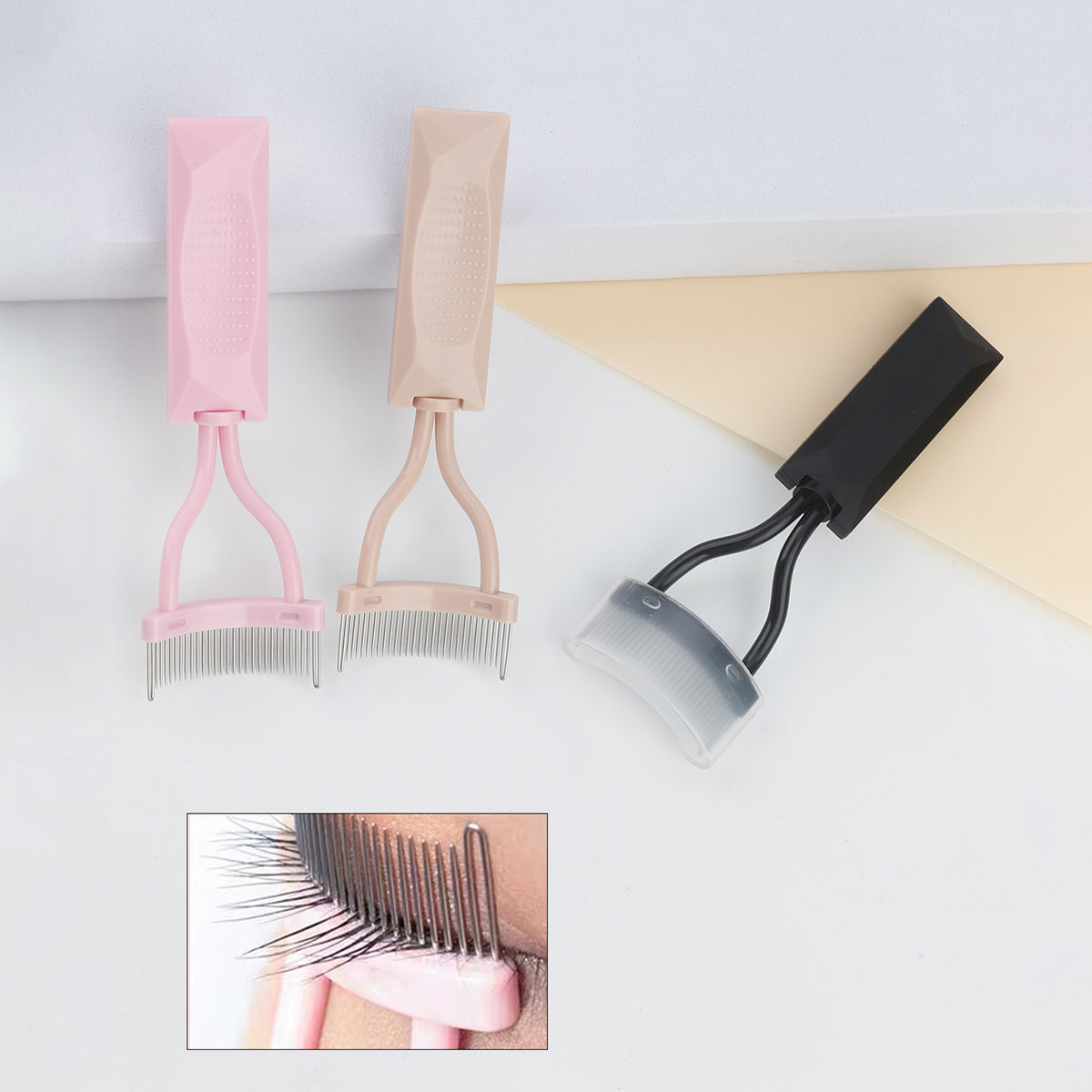 1 個の湾曲した超微細鋼歯眉毛コーム、まつげコーム、タイトコ - Eyelash Extension Guide のレビューと価格