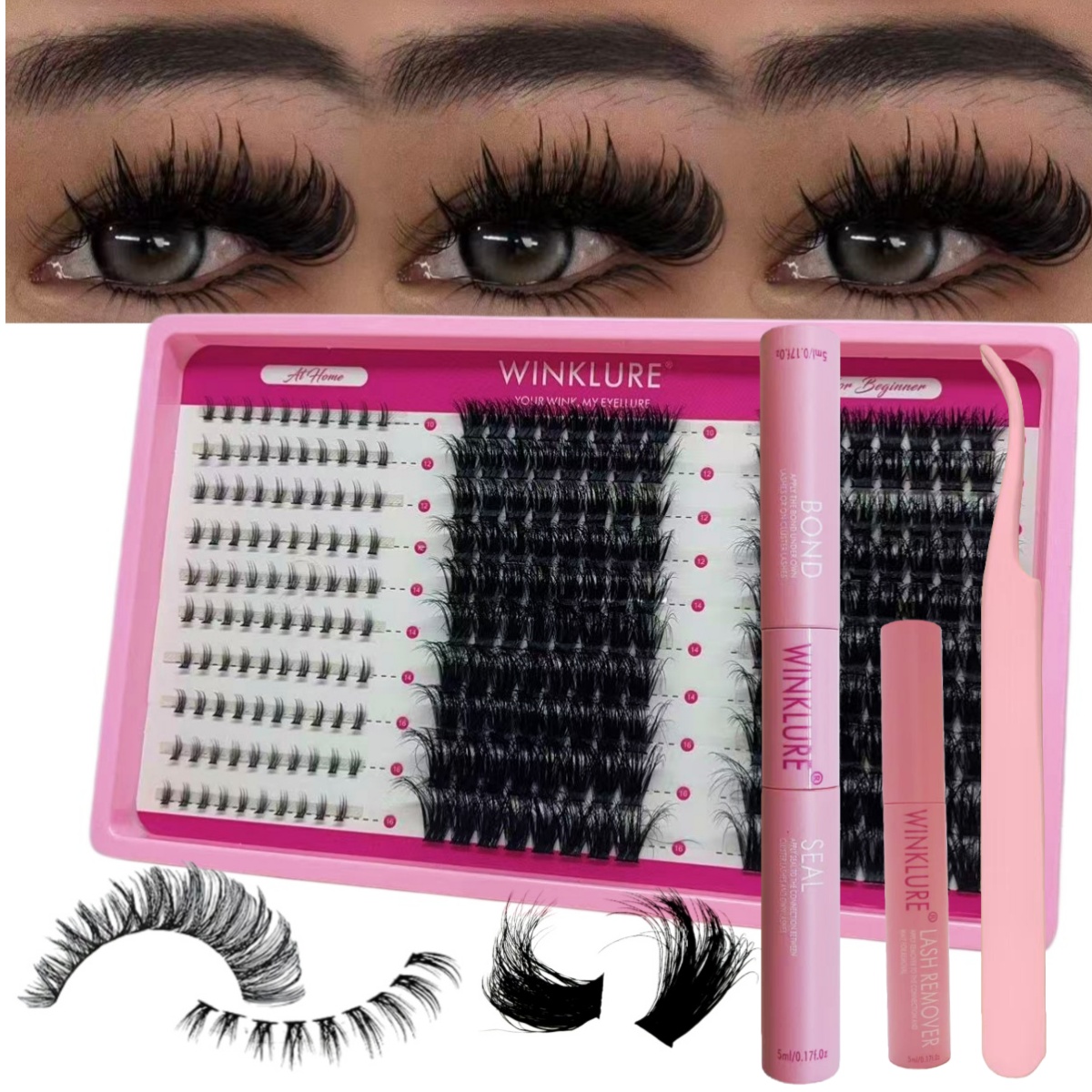WINKLURE ふわふわまつげクラスターキット ボリューム - Eyelash Extension Full Set のレビューと価格