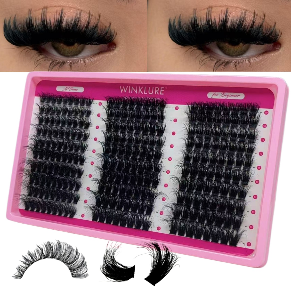 WINKLURE ふわふわまつげクラスターキット ボリューム - Eyelash Extension Full Set のレビューと価格